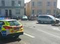 Biker taken to hospital after crash with car