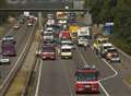 Delays as cars crash on M2