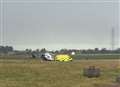 Man flown to hospital after airport explosion