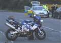 Motorcyclist injured in crash with van