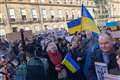 Ukrainians voice outrage in second day of protest outside Russian consulate