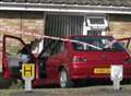 Car hits bungalow