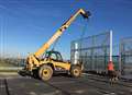 Huge new gates at Eurotunnel site