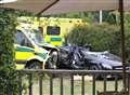 Girls seriously injured in crash 'improving'