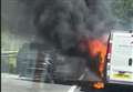 Crews called to van fire near motorway