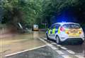 Road collapses from burst water main