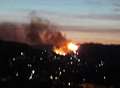 Hillside 'the size of three football pitches' ablaze