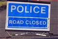 Road closed after car crashes into tree