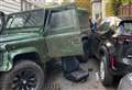 Land Rover crashes in tight spot before suspects ‘flee on foot’