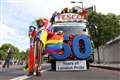 Rainbow colours on show for 50th anniversary of UK’s first Pride parade