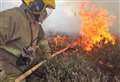 Firefighters tackled large haystack blaze