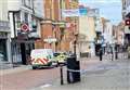 Road sealed off after high street assaults