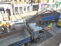 Road crews back in the High Street