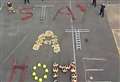 Firefighters spell it out 