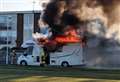 Motorhome bursts into flames