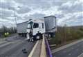 Police appeal after lorry crashes into motorway barrier