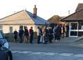 Patients left queuing in the cold