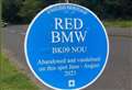 Prankster marks site of long-abandoned car with ‘blue plaque’