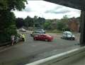 Car smash causes fuel spillage