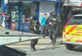 Armed police spotted near town clock tower