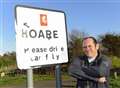 'Tis a pity we's a Hoare! Anger as village sign defaced with obscenity