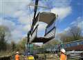  Footbridge arrives at heritage railway line 