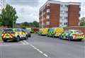 Arrests after huge response at block of flats