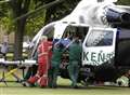 Woman airlifted to hospital