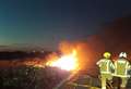 Crews battle football-pitch sized blaze
