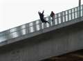 Base jumper's death-defying leap from bridge