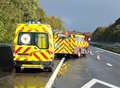 Person cut free after hard shoulder crash