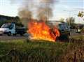 Car catches fire on Thanet Way