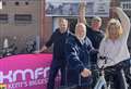 kmfm presenters surprise Kent's oldest paperboy with new bike