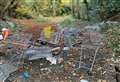 Piles of ‘mangled’ shopping trolleys dumped on disused railway