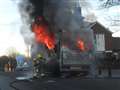 Lorry fire in West Malling