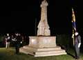 Crosses laid to commemorate war dead