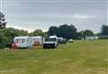 Travellers pitch up next to play park