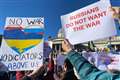 Russians and Ukrainian protesters condemn ‘shame’ and ‘nightmare’ of invasion