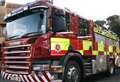 Firefighters battle grassland blaze