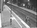 'Stupid' cyclists ride along live rail tracks