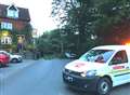 Collapsed tree crushes car outside pub