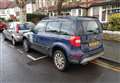 Traffic warden caught parking on double yellow lines