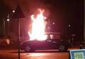 Woman taken to hospital after car 'explodes'