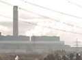 Power station battles fire