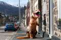 Dinosaur roams the Earth once again to delight of town’s residents