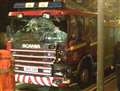 4 injured as fire engines collide