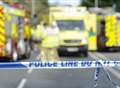 Driver loses control on wet road and smashes into lamppost