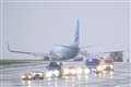 Plane skids off runway at Leeds Bradford Airport during Storm Babet