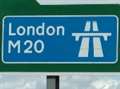 Overnight closures at M20's J4