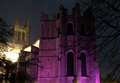 Cathedral lit purple to mark Holocaust Memorial Day